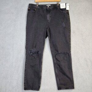 Abercrombie & Fitch Jeans Women's 35x20L Black '90s Straight Ultra High Rise NWT